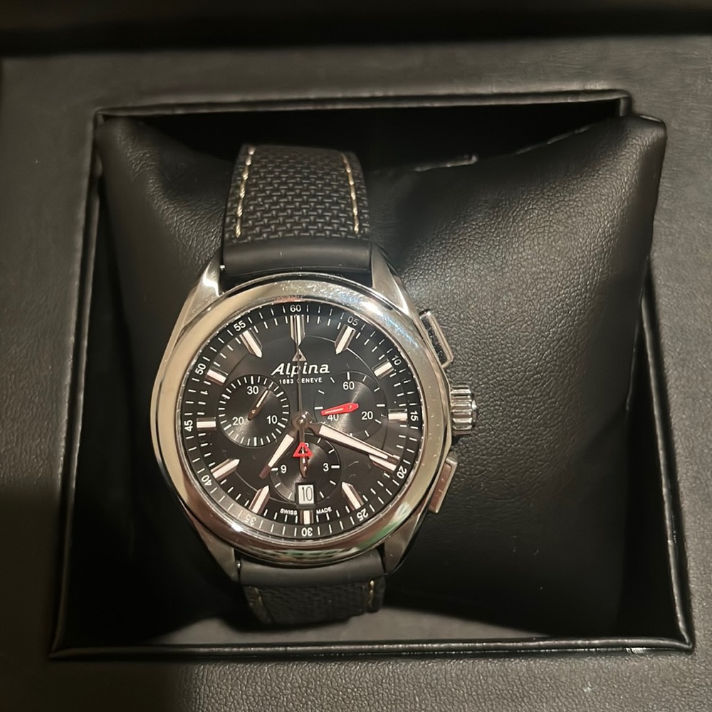 Alpina 1883 Geneve Swiss Made Watch with rubber strap